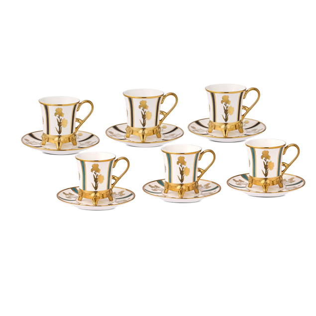 Aryıldız Diba 12 Parça 6 Kişilik Türk Kahve Fincan Takımı - 4