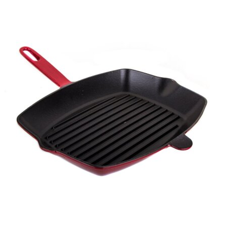 Aryıldız Döküm Demir Grill Tava 26x32 Cm Kırmızı - ARYILDIZ