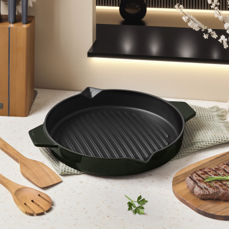 Aryıldız Duo Cast Bombe Grill Tava Fesleğen 30 cm - 3
