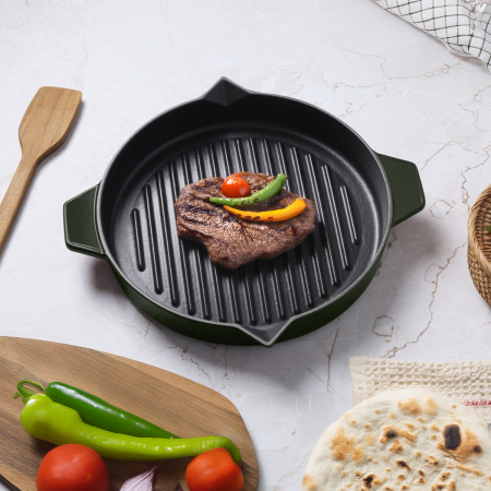 Aryıldız Duo Cast Bombe Grill Tava Fesleğen 30 cm - ARYILDIZ