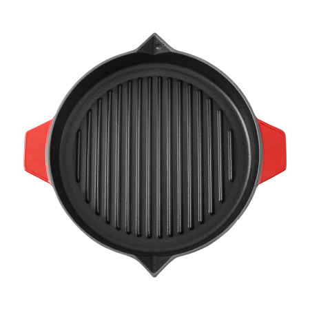 Aryıldız Duo Cast Bombe Grill Tava Kırmızı 30 cm - 2