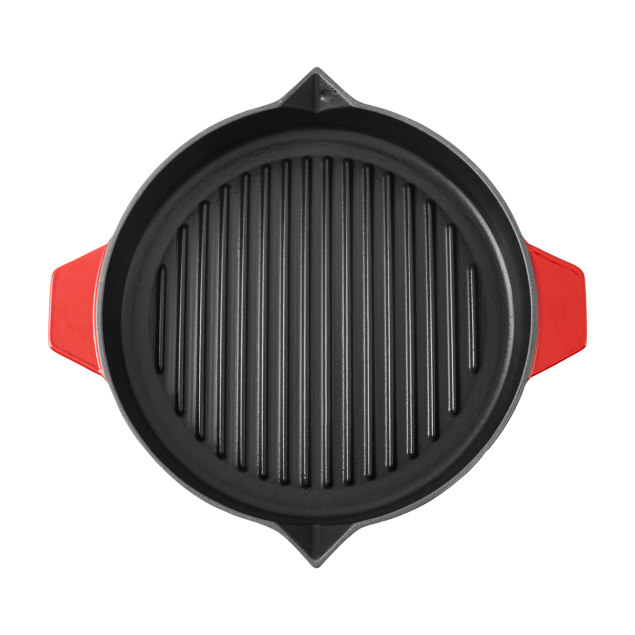 Aryıldız Duo Cast Bombe Grill Tava Kırmızı 30 cm - 2