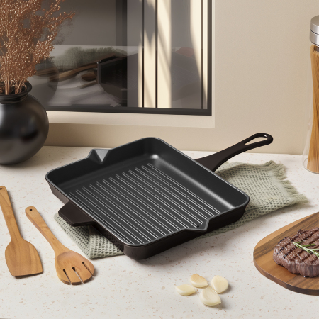 Aryıldız Duo Cast Grill Tava Kahverengi 26x32 cm - 2