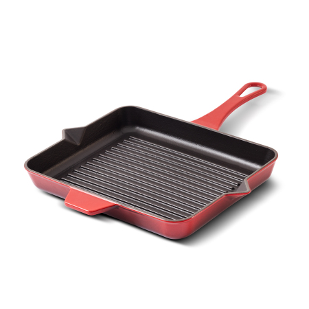 Aryıldız Duo Cast Grill Tava Kırmızı 26x32 cm - 4