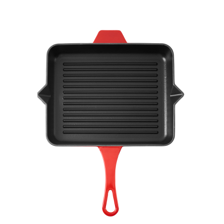 Aryıldız Duo Cast Grill Tava Kırmızı 26x32 cm - 3