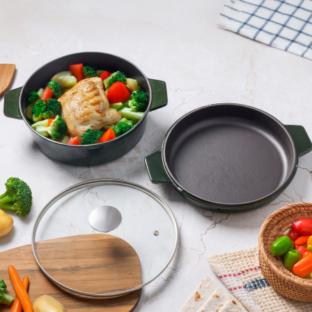 Aryıldız Duo Cast İron Tencere Fesleğen 20 cm - ARYILDIZ