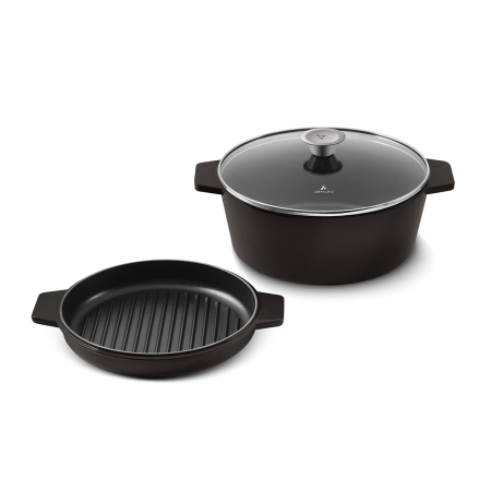 Aryıldız Duo Cast İron Tencere Kahverengi 24 cm - 4