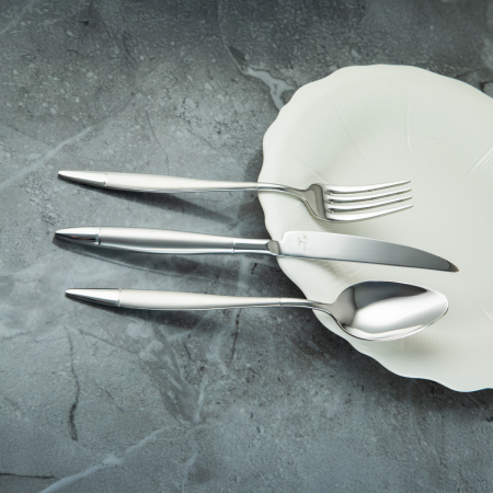 Aryıldız Elegant Prestige Mat 84 Parça 12 Kişilik Çatal Kaşık Bıçak Takımı - 2