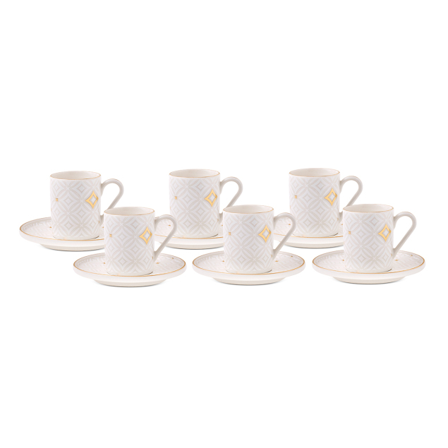 Aryıldız Elina 12 Parça 6 Kişilik Kahve Fincan Takımı 90 ml - 4
