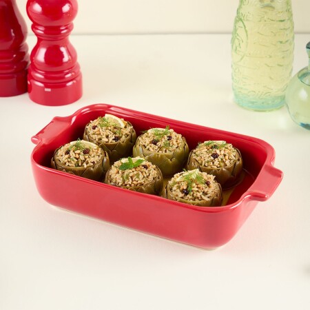 Aryıldız Elissa Dikdörtgen Fırın Kabı Kırmızı 23 cm - ARYILDIZ