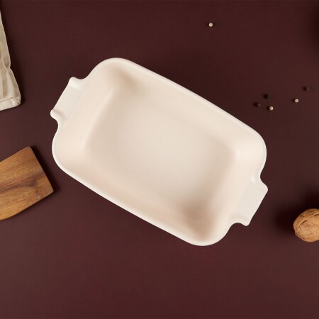 Aryıldız Elissa Dikdörtgen Fırın Kabı Mat Beyaz 23 cm - 3