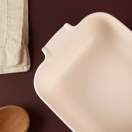 Aryıldız Elissa Dikdörtgen Fırın Kabı Mat Beyaz 25 cm - 4