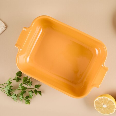 Aryıldız Elissa Dikdörtgen Fırın Kabı Sarı 25 cm - 3
