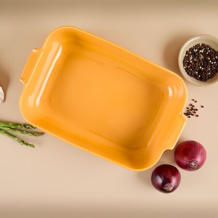 Aryıldız Elissa Dikdörtgen Fırın Kabı Sarı 36 cm - 3