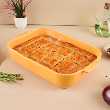 Aryıldız Elissa Dikdörtgen Fırın Kabı Sarı 36 cm - ARYILDIZ
