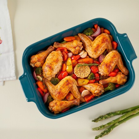 Aryıldız Elissa Dikdörtgen Fırın Kabı Yeşil 25 cm - ARYILDIZ