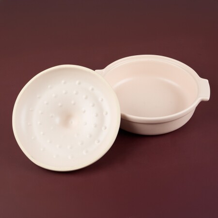 Aryıldız Elissa Kapaklı Karnıyarık Fırın Kabı Mat Beyaz 25 cm - 1