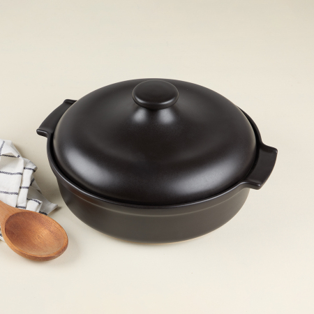 Aryıldız Elissa Kapaklı Karnıyarık Fırın Kabı Mat Siyah 29 cm - 3
