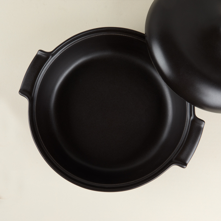 Aryıldız Elissa Kapaklı Karnıyarık Fırın Kabı Mat Siyah 29 cm - 4