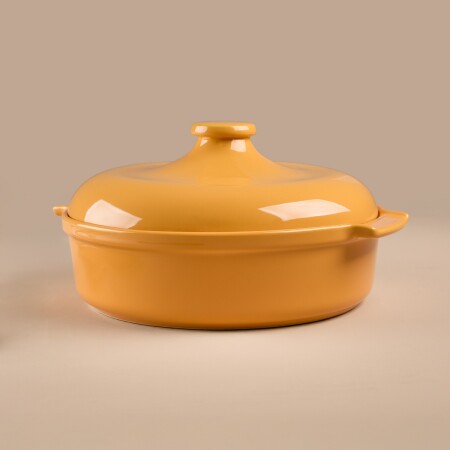 Aryıldız Elissa Kapaklı Karnıyarık Fırın Kabı Sarı 31 cm - 4