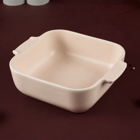 Aryıldız Elissa Kare Fırın Kabı Mat Beyaz 21 cm - 2