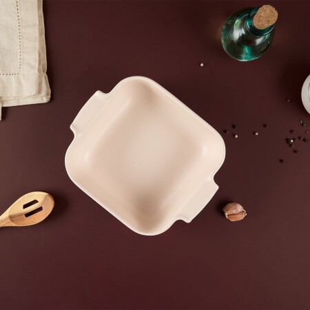 Aryıldız Elissa Kare Fırın Kabı Mat Beyaz 21 cm - 3