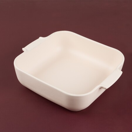 Aryıldız Elissa Kare Fırın Kabı Mat Beyaz 28 cm - ARYILDIZ