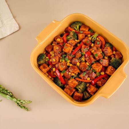 Aryıldız Elissa Kare Fırın Kabı Sarı 21 cm - 1