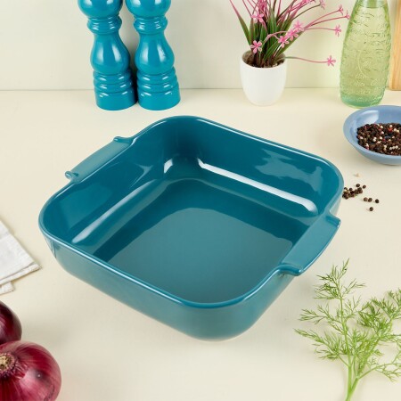 Aryıldız Elissa Kare Fırın Kabı Yeşil 28 cm - ARYILDIZ