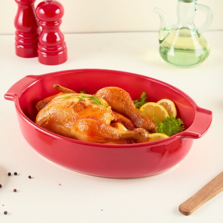 Aryıldız Elissa Oval Fırın Kabı Kırmızı 31 cm - 1