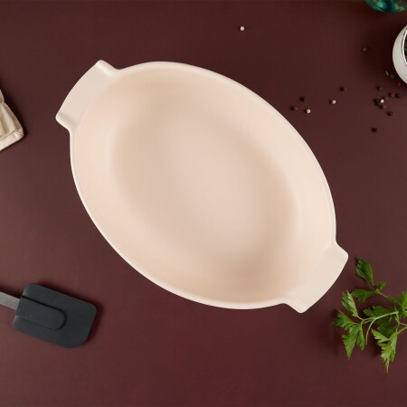 Aryıldız Elissa Oval Fırın Kabı Mat Beyaz 31 cm - 3