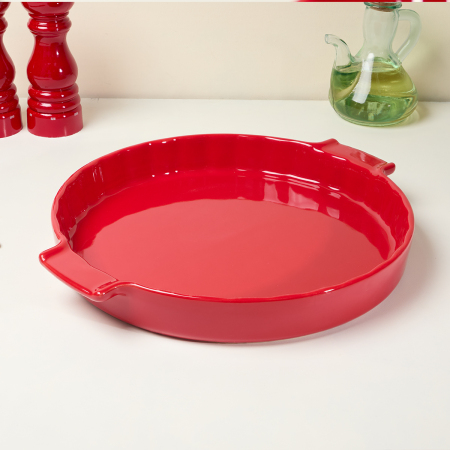 Aryıldız Elissa Rölyefli Yuvarlak Fırın Kabı Kırmızı 34.5 cm - 4