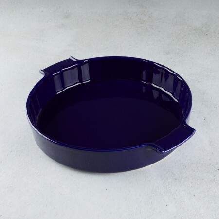 Aryıldız Elissa Rölyefli Yuvarlak Fırın Kabı Kobalt 32.5 cm - 2