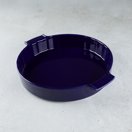 Aryıldız Elissa Rölyefli Yuvarlak Fırın Kabı Kobalt 32.5 cm - 5