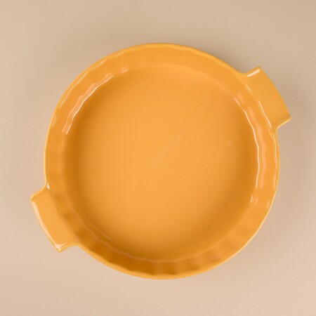 Aryıldız Elissa Rölyefli Yuvarlak Fırın Kabı Sarı 32.5 cm - 3