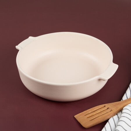 Aryıldız Elissa Yuvarlak Fırın Kabı Mat Beyaz 27 cm - 2