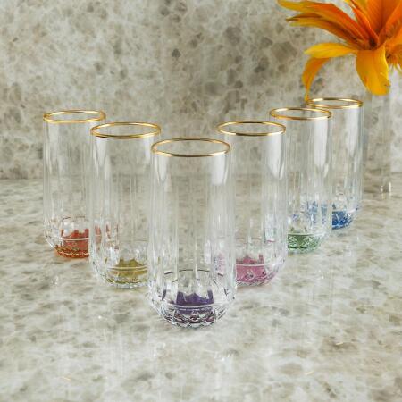 Aryıldız Fiona 6'lı Meşrubat Bardağı Gold 300 ml - ARYILDIZ