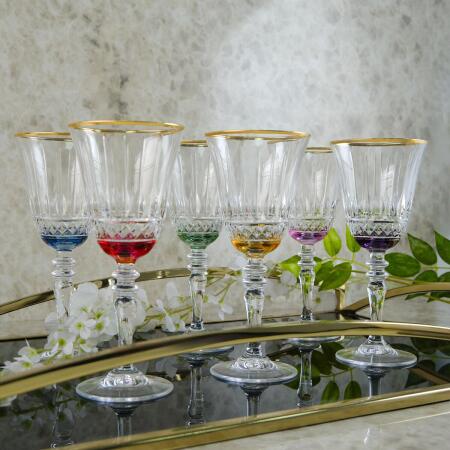 Aryıldız Fiona 6'lı Uzun Kadeh Gold 300 ml - ARYILDIZ