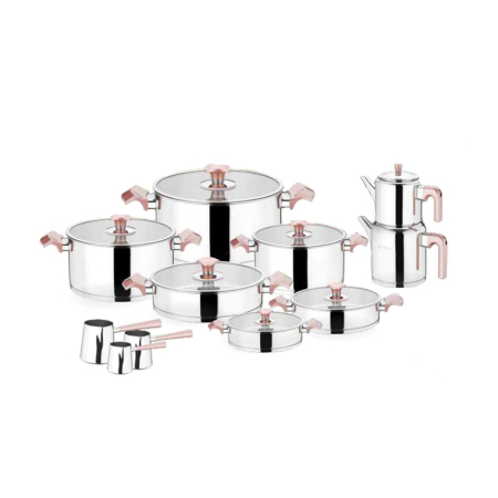 Aryıldız Flamingo Rose Gold Cam Kapak 20 Parça İdeal Set - ARYILDIZ