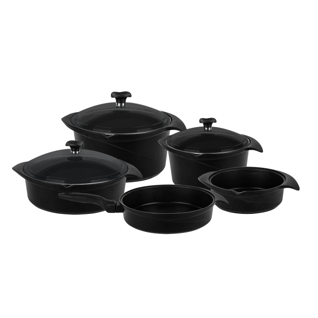 Aryıldız Flipper Siyah Cam Tencere Seti - 2