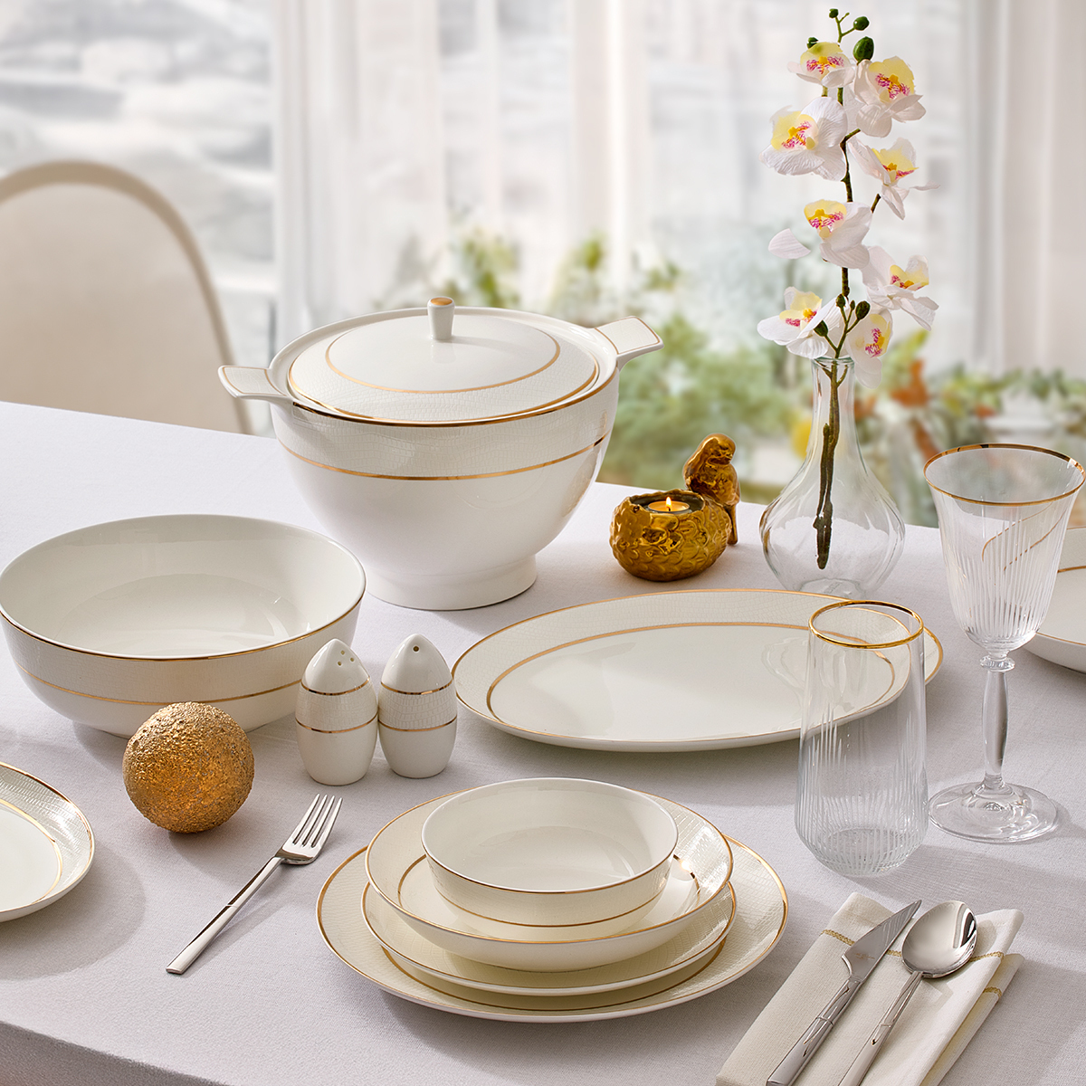 Aryıldız Glamour 60 Parça 12 Kişilik Yemek Takımı