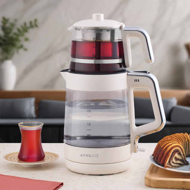 Aryıldız Glow Çay Makinesi Krem - 1