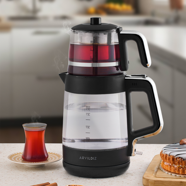 Aryıldız Glow Çay Makinesi Siyah - 1