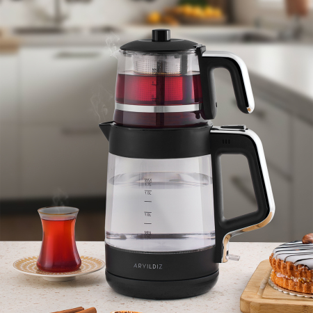 Aryıldız Glow Çay Makinesi Siyah - 1