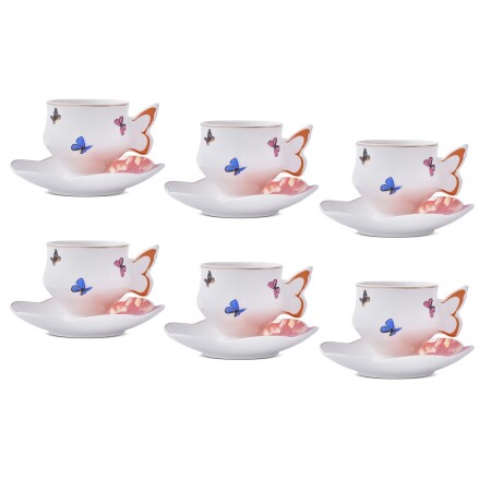 Aryıldız Grass 6 Kişilik 12 Parça Kahve Fincan Takımı Turuncu 90 ml - 5