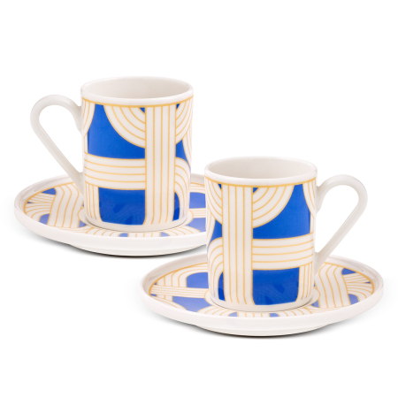 Aryıldız Havana Mavi 2 Kişilik 4 Parça Kahve Fincan Takımı 90 ml - 2