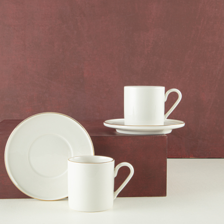 Aryıldız Hazel Gold 4 Parça 2 Kişilik Çay Fıncan Takımı - ARYILDIZ