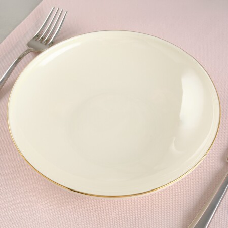 Aryıldız Hazel Krem Gold Yemek Tabağı 21 cm - 2