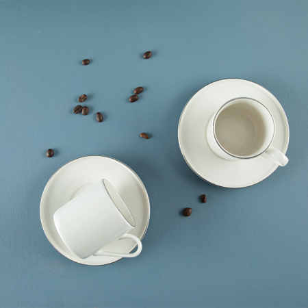 Aryıldız Hazel Platin 4 Parça 2 Kişilik Çay Fıncan Takımı - 3