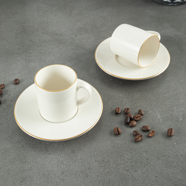 Aryıldız Hera Gold 4 Parça 2 Kişilik Türk Kahve Fincan Takımı - 2